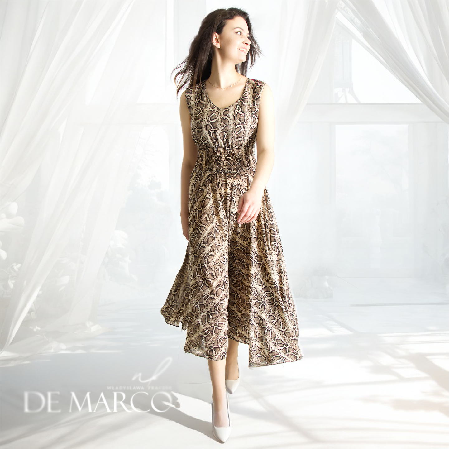 Elegant dresses in camouflage and snakeskin for 30-year-olds, 40-year-olds, 50-year-olds, 60-year-olds